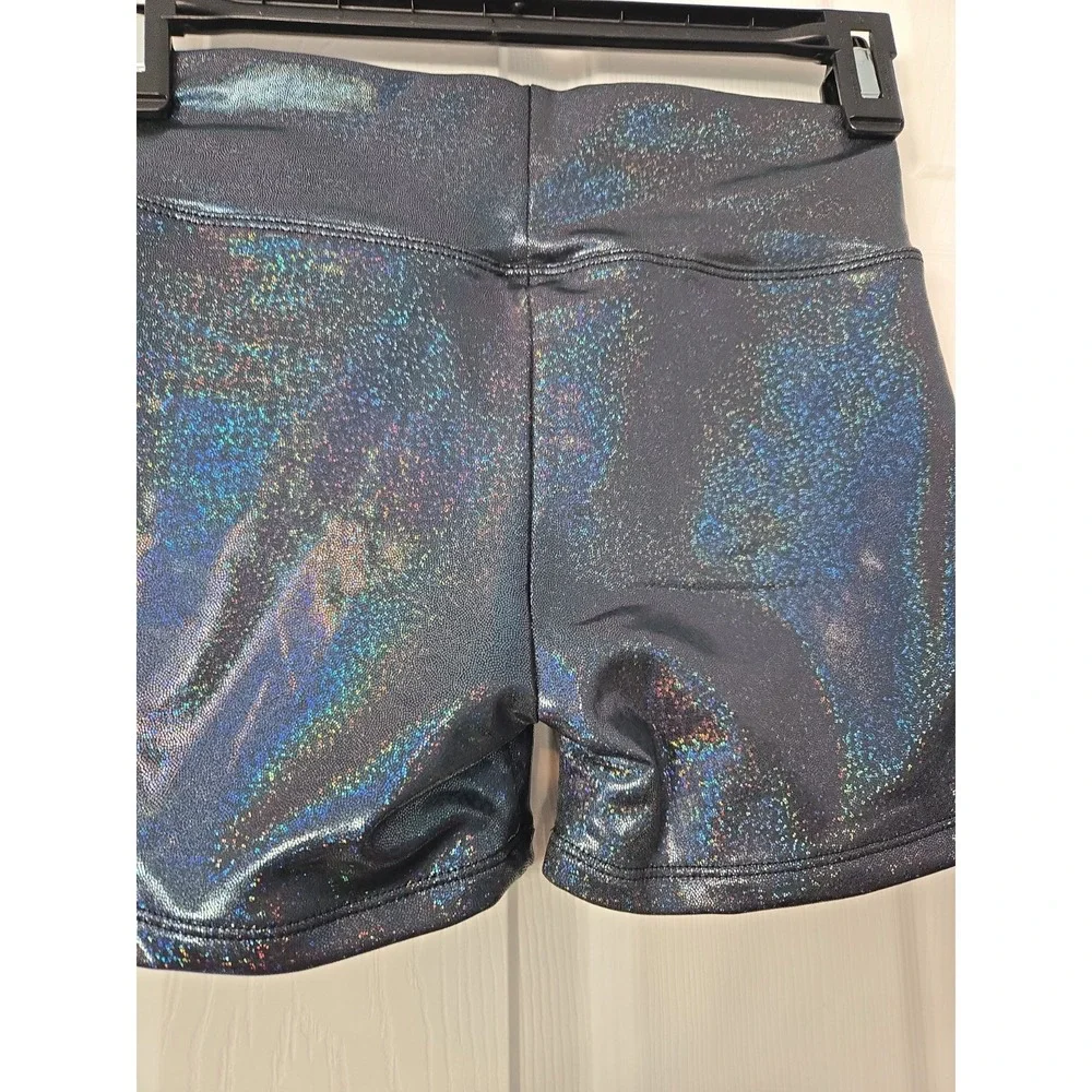 Justice Girls New Dance & Gym Shorts Size XS Black With Sparkles